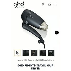 GHD Flight Compact Folding Travel Hair Dryer Dual Voltage 120V/240V